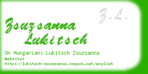 zsuzsanna lukitsch business card